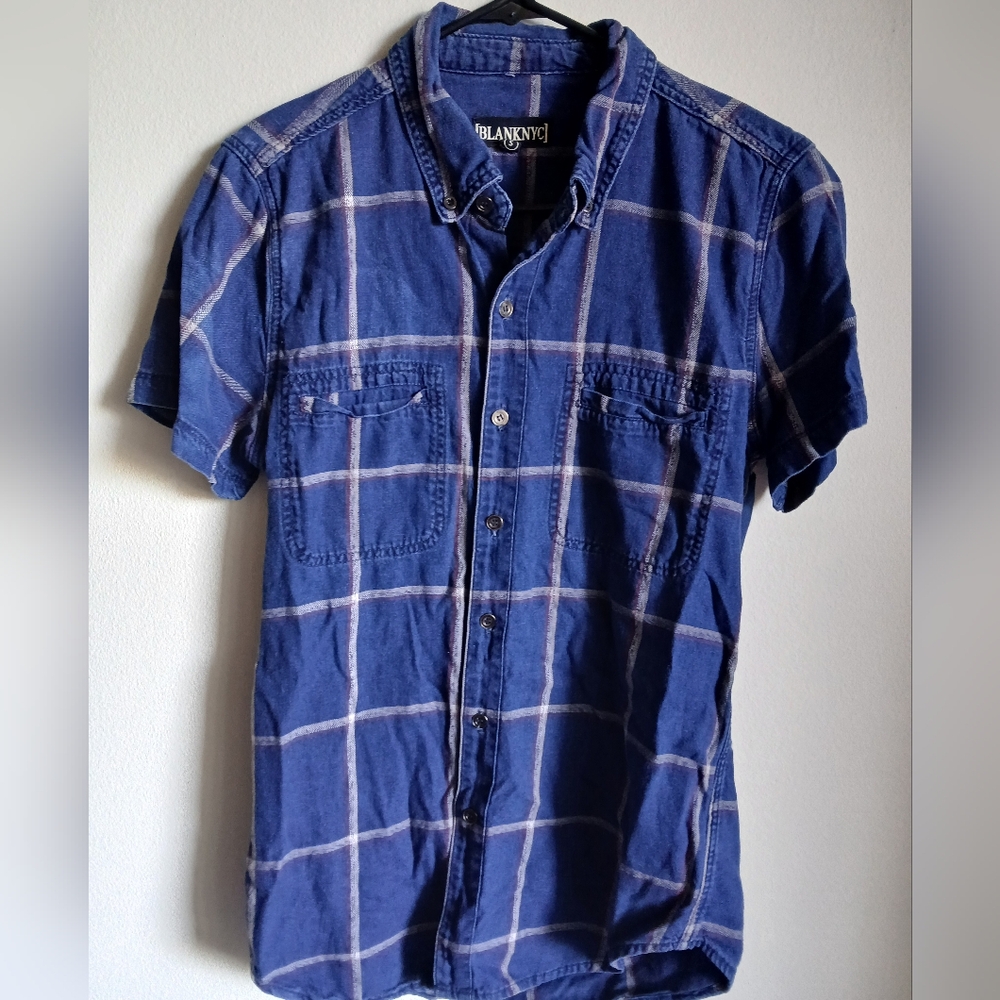 Blank NYC plaid Shirt Womens Size Small